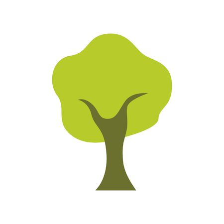 Tree illustration vector on plain background.