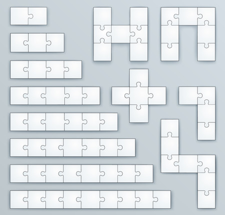piece jigsaw puzzle template set of of 2 3 4 5 6 7 8