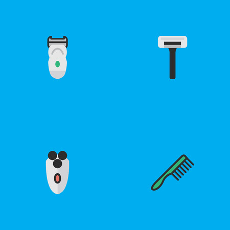 単純な美容院アイコンのイラスト セット のイラスト素材 ベクタ Image 83793637