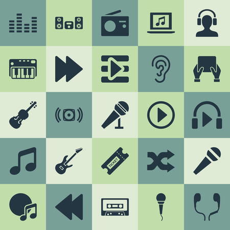 単純な音楽アイコンのベクター イラスト セット 要素のマイク バイオリン Dj 他の同義語次 イコライザー リスニングします のイラスト素材 ベクタ Image 単純な音楽アイコンのベクター イラスト セット 要素のマイク バイオリン Dj 他の同義語次 イコライザー リスニングします のイラスト素材 ベクタ Image