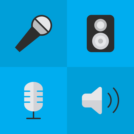 単純な音楽アイコンのイラスト セット 要素音楽記号 スピーカー マイク 他の同義語のアンプ マイクとスピーカー のイラスト素材 ベクタ Image 単純な音楽アイコンのイラスト セット 要素音楽記号 スピーカー マイク 他の同義語のアンプ マイクとスピーカー のイラスト素材 ベクタ Image