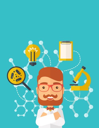 格好良い知的な男性は 医学的研究について考えています パステル カラーのパレットと現代的なスタイルは 柔らかい緑背景を彩色しました ベクトル フラットなデザイン イラスト 縦置きレイアウト上部のテキスト領域にします のイラスト素材 ベクタ Image 格好良い知的な男性は 医学的研究について考えています パステル カラーのパレットと現代的なスタイルは 柔らかい緑背景を彩色しました ベクトル フラットなデザイン イラスト 縦置きレイアウト上部のテキスト領域にします のイラスト素材 ベクタ Image