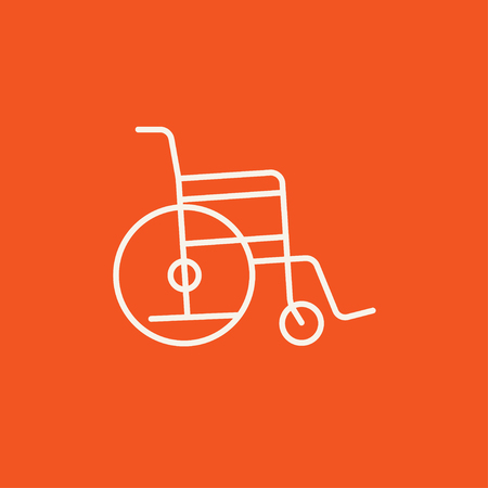 Icono De Sketch De Silla De Ruedas Para Web, Móvil E Icono De Sketch De Silla De Ruedas Para Web, Móvil E