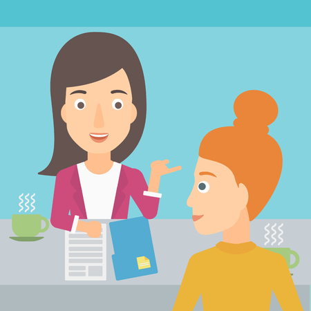 ジョブ インタビューのイラストの女性 のイラスト素材 ベクタ Image ジョブ インタビューのイラストの女性 のイラスト素材 ベクタ Image