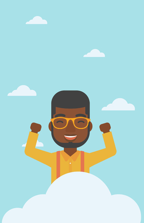 青空ベクトル フラットなデザインのイラストの背景に雲の上に座って挙手とアジア人 縦型レイアウト のイラスト素材 ベクタ Image 青空ベクトル フラットなデザインのイラストの背景に雲の上に座って挙手とアジア人 縦型レイアウト のイラスト素材 ベクタ Image