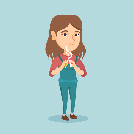 白人女性がタバコを壊します 若い女性がタバコを粉砕します 壊れたたばこを保持している女性 禁煙と健康的なライフ スタイルのコンセプトです ベクトル漫画の イラスト 正方形のレイアウト のイラスト素材 ベクタ Image 3767 白人女性がタバコを壊します 若い女性がタバコを粉砕します 壊れたたばこを保持している女性 禁煙と健康的なライフ スタイルのコンセプトです ベクトル漫画の イラスト 正方形のレイアウト のイラスト素材 ベクタ Image 3767