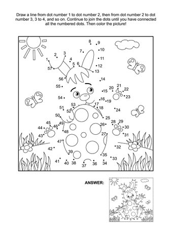 Easter Themed Connect The Dots Picture Puzzle And Coloring Page With Bunny Painted Egg