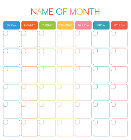 monthly planning calendar