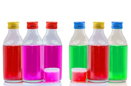 Many medicine bottle with syrup isolated on white background Stock Photo Many medicine bottle with syrup isolated on white background Stock Photo - 60894863