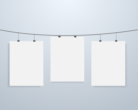 Illustration Of Poster Mockup Realistic Paper Poster On Bend Royalty Free Cliparts Vectors And Stock Illustration Image 62065842