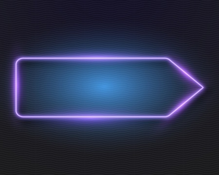 illustration of neon frame icon glowing neon sign template