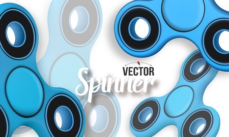 illustration of fidget spinner banner template 3d realistic