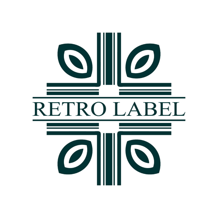 Vintage ornamental retro label template for design vector illustration Stock Photo