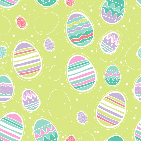 Vector pattern: Seamless random colorful easter eggs pattern. Vector background.