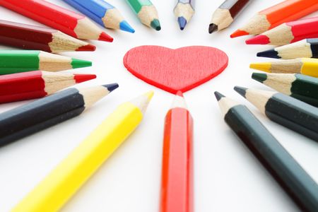 Kredkowe Serce Zdjęcia Stockowe - 123RF