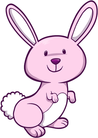 Pink Rabbit Vector Illustration Royalty Free SVG, Cliparts, Vectors, And  Stock Illustration. Image 1833017.