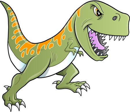 愚かなティラノサウルス恐竜イラストのイラスト素材・ベクター