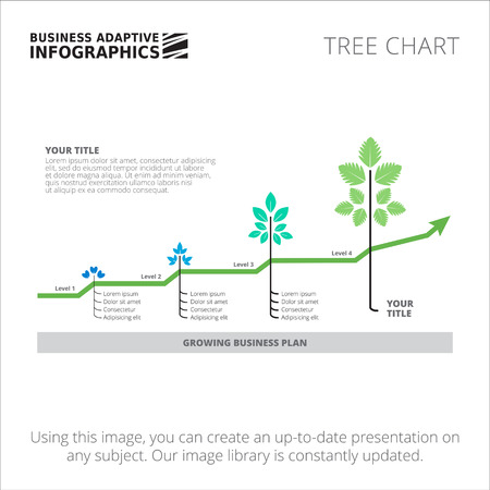 editable infographic template of tree chart template blue and tree chart template