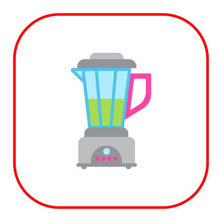 Vector Icon Of Kitchen Blender With Green Liquid Illustration Vector Icon Of Kitchen Blender With Green Liquid Illustration