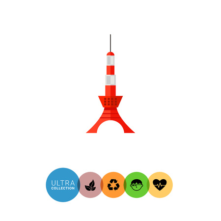 赤と白に塗られた日本タワー東京スカイツリーのイメージ のイラスト素材 ベクタ Image