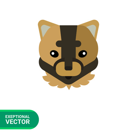 Tiger angry reaction expresion facial emoji vector. Jungle cat