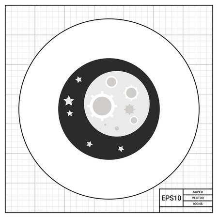 月面クレーターのベクトルのアイコンをのイラスト素材 ベクタ Image