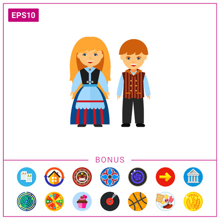 民族衣装でベルギー人の陽気なカップルのアイコン ベルギーの伝統の服のネイティブの人々 ベルギー文化の概念 ファッション 衣装やスタイルのようなトピックに使用できます のイラスト素材 ベクタ Image 民族衣装でベルギー人の陽気なカップルのアイコン ベルギーの伝統の服のネイティブの人々 ベルギー文化の概念 ファッション 衣装やスタイルのようなトピックに使用できます のイラスト素材 ベクタ Image