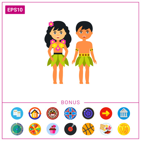 パーム スカート ハワイ男性と女性キャラクターのベクター アイコン ハワイの人々 ネイティブの文化 ハワイアンの伝統的な衣装 ハワイのコンセプトです 旅行 文化 地理学のようなトピックに使用することができます のイラスト素材 ベクタ Image パーム スカート ハワイ男性と女性キャラクターのベクター アイコン ハワイの人々 ネイティブの文化 ハワイアンの伝統的な衣装 ハワイのコンセプトです 旅行 文化 地理学のようなトピックに使用することができます のイラスト素材 ベクタ Image