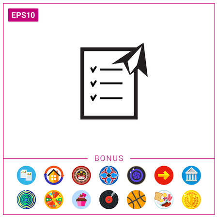 Checklist And Paper Plane Royalty Free Cliparts Vectors And Stock