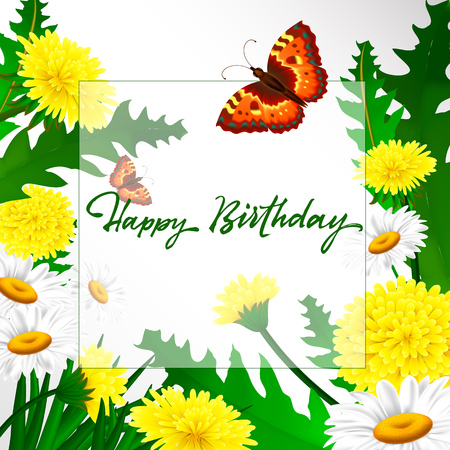 Happy Birthday Lettering With Wildflowers Creative Inscription In Frame With Daisies And Dandelions Handwritten Text Calligraphy Can Be Used For Greeting Cards Posters And Leaflets Royalty Free Cliparts Vectors And Stock Illustration Happy Birthday Lettering With Wildflowers Creative Inscription In Frame With Daisies And Dandelions Handwritten Text Calligraphy Can Be Used For Greeting Cards Posters And Leaflets Royalty Free Cliparts Vectors And Stock Illustration