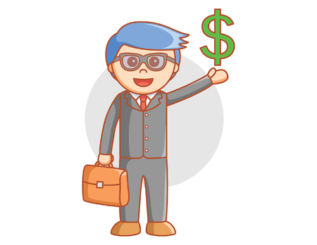 dolar: Business man dolar sign