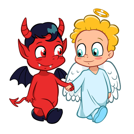 angel and devil stock