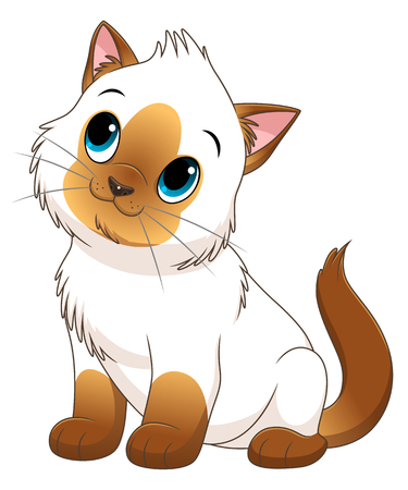 Dibujos Animados Calico Gatito Ilustraciones Vectoriales Clip Art Vectorizado Libre De Derechos Image 70772538