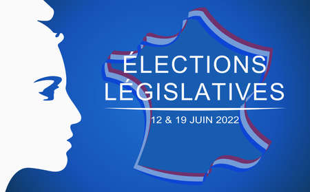 Vector with text for the french elections 2022