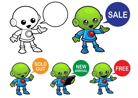 小さな緑の男の外国人漫画のキャラクターのイラスト素材 ベクタ Image