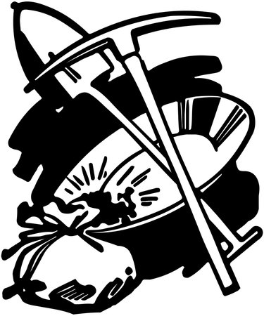 Gold miner's gear Stock Photo