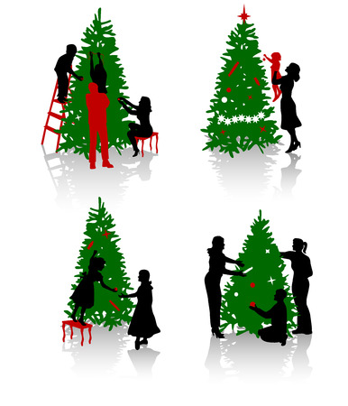 People Decorating A Christmas Tree 1,741 decorating christmas tree stock illustrations, cliparts and People Decorating A Christmas Tree 1,741 decorating christmas tree stock illustrations, cliparts and