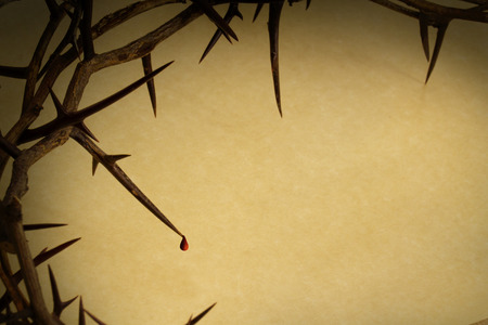 Corona de espinas con gota de sangre representa a jesús de la ... Corono de espinas