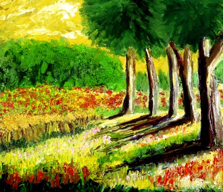Beautiful Image of an Original Oil Painting on Canvas