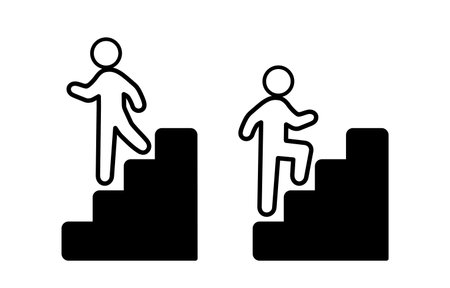 Escaleras Subir Vectores, Ilustraciones y Gráficos - 123RF