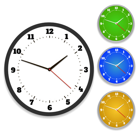 時針と分針と数字なしの単純な時計の文字盤のイラスト素材 ベクタ Image 時針と分針と数字なしの単純な時計の文字盤のイラスト素材 ベクタ Image