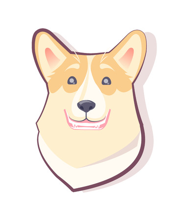 犬の絵文字スライ子犬アイコンベクトルイラスト のイラスト素材 ベクタ Image