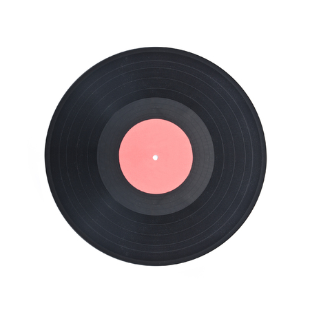 ビニール LP レコードのディスク。黒いビニールで音楽アルバム