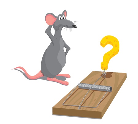 ネズミ捕りの横にあるラットのベクトル イラストのイラスト素材 ベクタ Image