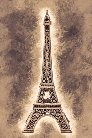 エッフェル塔の小さなモデルの写真 旅行フランスおよびパリの象徴のイメージ ヴィンテージ塗装 背景イラスト 美しい絵 旅行テクスチャ の写真素材 画像素材 Image エッフェル塔の小さなモデルの写真 旅行フランスおよびパリの象徴のイメージ ヴィンテージ塗装 背景イラスト 美しい絵 旅行テクスチャ の写真素材 画像素材 Image