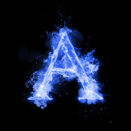 letter a blue