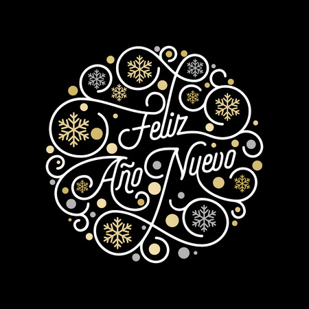 フェリスあのヌエボ 新年あけましておめでとうございますスペイン語挨拶を交わした 白のタイポグラフィ アート 黒の背景 のイラスト素材 ベクタ Image フェリスあのヌエボ 新年あけましておめでとうございますスペイン語挨拶を交わした 白のタイポグラフィ アート 黒の背景 のイラスト素材 ベクタ Image