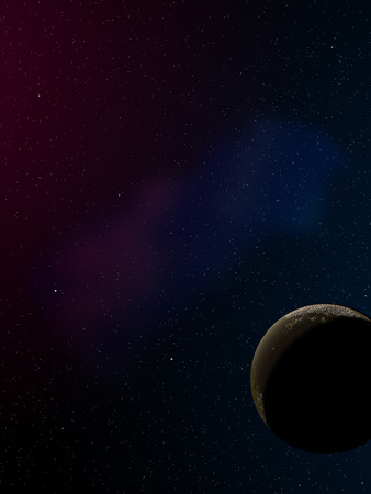 ムーンとの濃紺の夜空のイラスト の写真素材 画像素材 Image