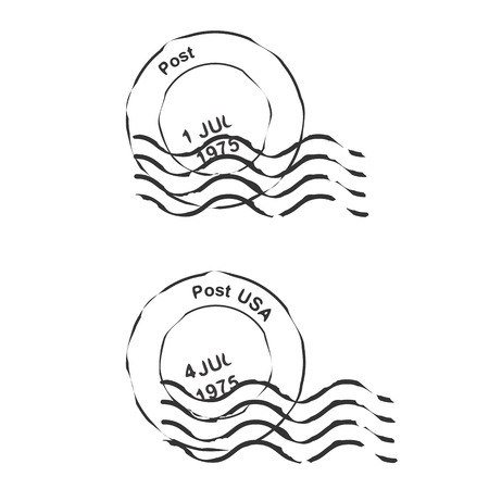切手の消印 ヴィンテージのイラスト素材 ベクタ Image