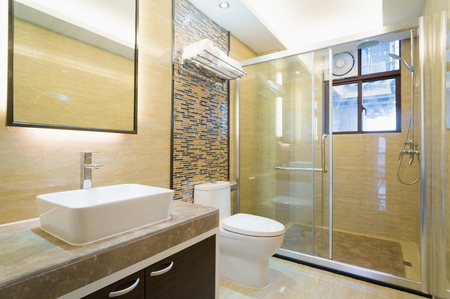 Modern bathroom with nice decoration royalty free stock fotók ... Fürdőszoba díszítés
